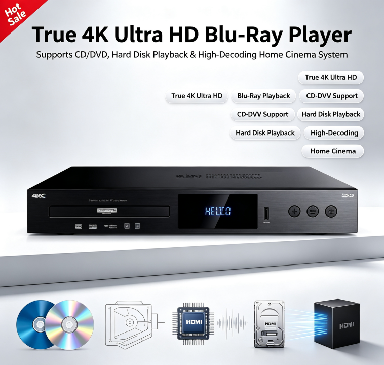 Home Cinema Blu Ray - True 4K Ultra HD Blu-Ray Player