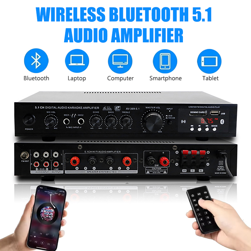 High Power Amplifier AV-369BT  - đánh giá và giá Home Cinema Onkyo 5.1