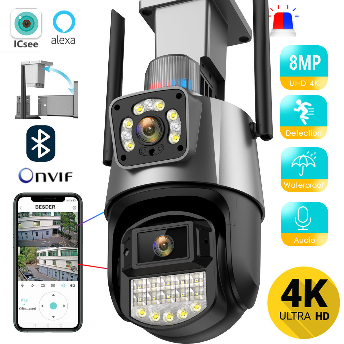 BESDER Wifi PTZ Camera 8MP Dua - đánh giá và giá Home Cinema Sony