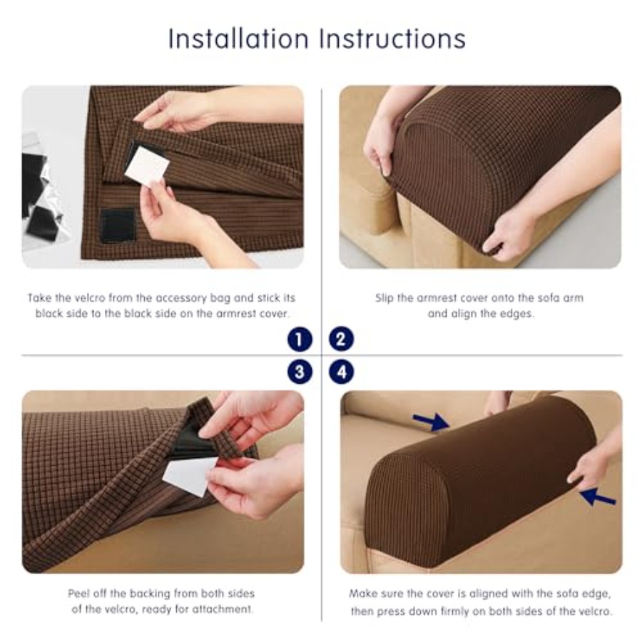 Stretch Couch Arm Covers Set o - đánh giá và giá Recliner Sofa Cover