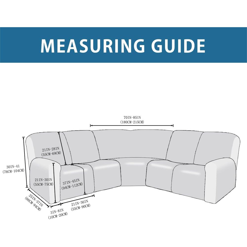 7-Piece L-Shaped Sectional Rec - đánh giá và giá Recliner Sofa Cover