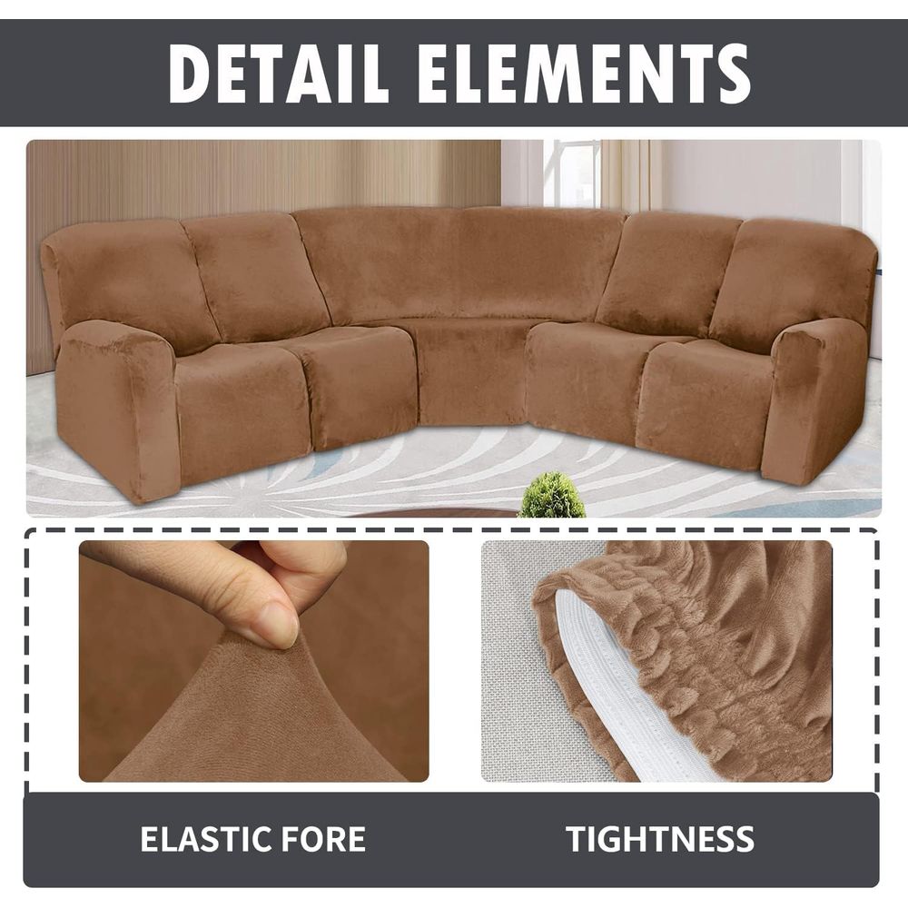 7-Piece L-Shaped Sectional Rec - đánh giá và giá Recliner Sofa Cover