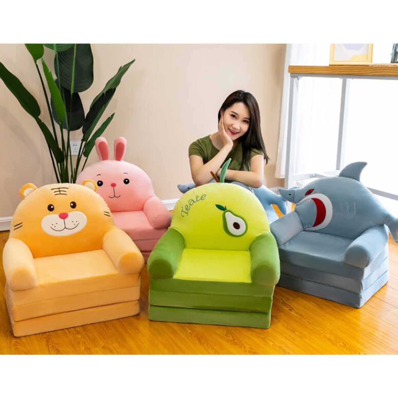 Cartoon Cute Kids Sofa Cover F - đánh giá và giá Recliner Sofa Cover