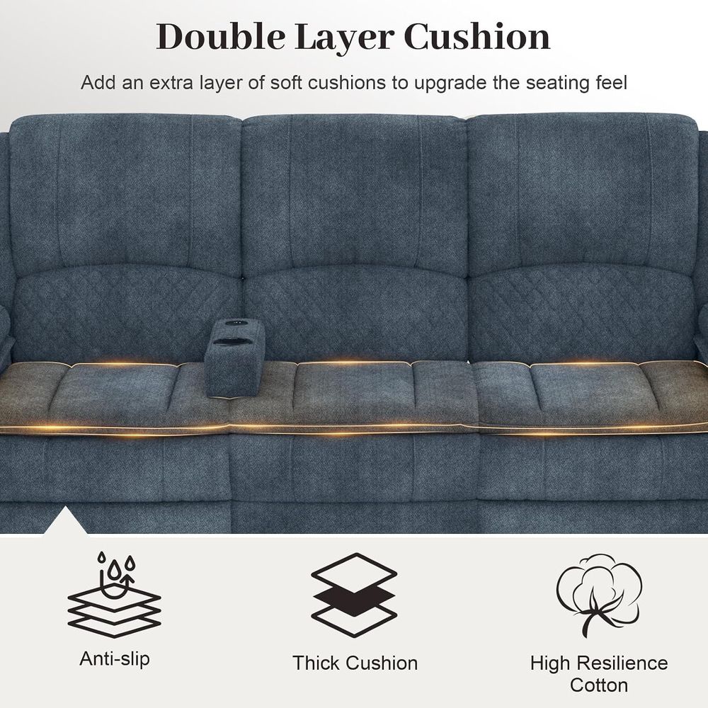 3-Seater Reclining Sofa Set wi - đánh giá và giá Recliner Sofa Cover